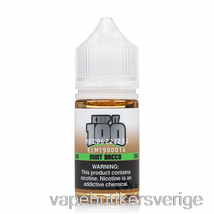 Vape Sverige Mint Baccosalter - Behåll Det 100 - 30ml 20mg